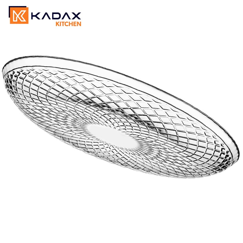 KADAX Glasteller 17.5 cm, 6er Set, Runder Teller aus Klarglas,