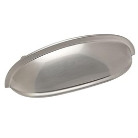 Cosmas 7712SN Satin Nickel Cabinet Hardware Bin Cup Drawer Handle Pull - 3" Inch (76mm) Hole Centers