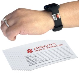 e-Pill 10 Pack Emergency Medical Information Cards with 2 Medical Condition Tags