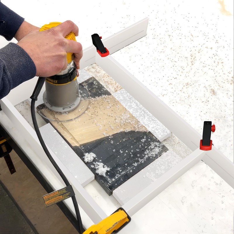 Adjustable Juice Groove Jig, Router Template Guide & Frame System