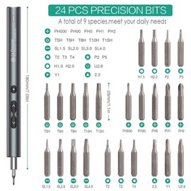 ORIA Electric Screwdriver, 28 in 1 Mini Precision Screwdriver Set, Rechargeable Repair Tools Kit, with Type-C Charging for Smartphones,Toys, PC