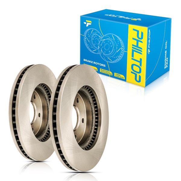 PHILTOP 11.64 inch（295.9 mm） Front Vented Disc Brake Rotors Compatible