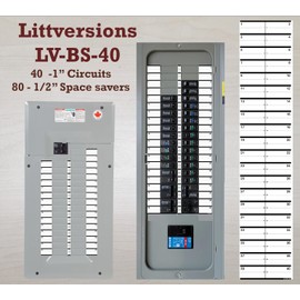 LV Fuse Box Circuit Breaker Panel Directory Labels/Decals/Stickers for All Electrical Panel/Load Centers (1" Breaker Side 40 Circuits 2 Pack)