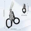 6in1 Trauma Shears, Stainless Steel Pocket Scissors Glass Breaker Emergency