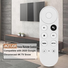JKZTJOF Voice Remote Control Compatible with Google Chromecast 4k Snow Streaming Media Player for G9N9N GA01920 GA01923 GA01919 GA03131 GA01919REM