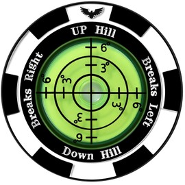 Yobbai SlopeVision Pro Golf Green Reader with Hat Clip, Horizontal Bubble Level & Golf Ball Marker – High Precision Green Reading Aid, Ideal Golf Gift for Men & Women (Black&Green)