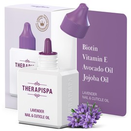 THERAPISPA Professional Nail & Cuticle Oil, 2.0 fl oz - Nourished with Jojoba, Avocado, Vitamin E, and Biotin (B7) for Superior Hydration, Repair, Revitalization, and Strengthening (Lavender)