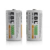 EBL D Cell Size NIMH Rechargeable Batteries 1.2V Battery +