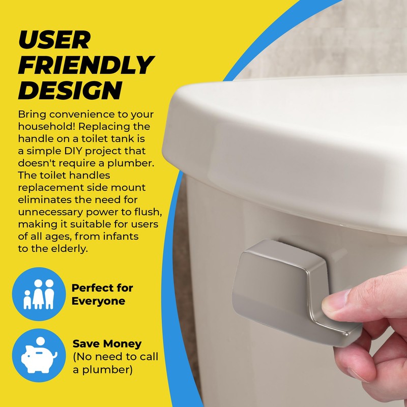 Toto Toilet Handle Replacement Nickel THU004-CP - Eljer Toilet Handle