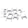 CablesOnline 10-PACK Flat Design 2-Nail Plastic Wall Mount Cable Clips