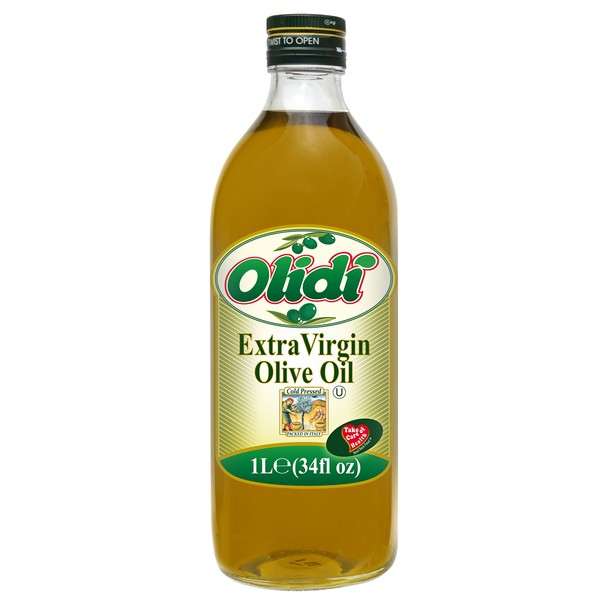 Olidi Extra Virgin Olive Oil 34 Oz. Bottle - Great for Cooking and Salads