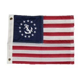 12x18 Embroidered Sewn Yacht Ensign Nautical 210D Solarmax Nylon Flag 12"x18"