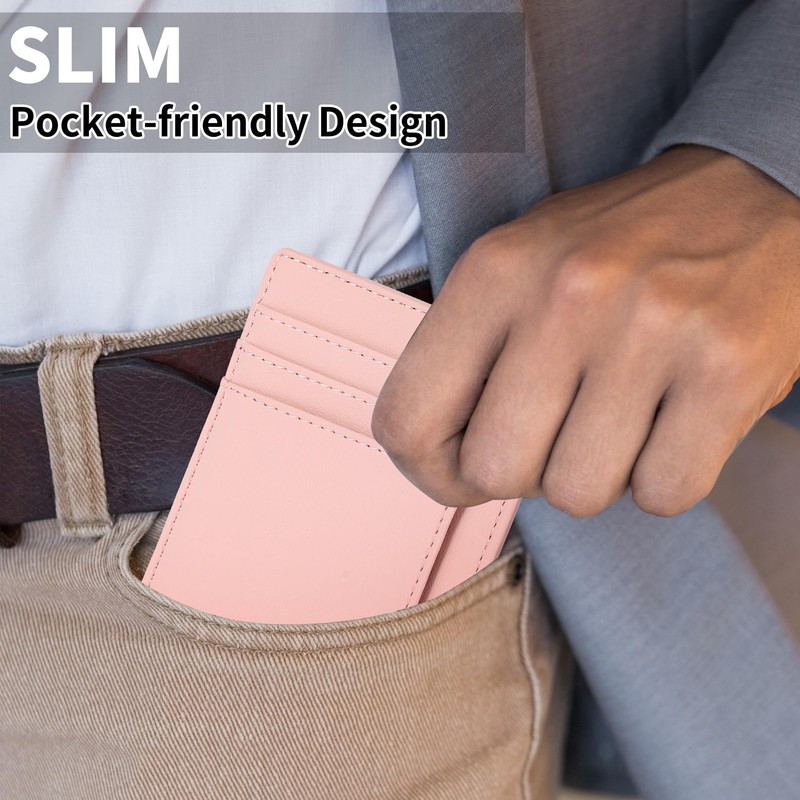 Chelmon Slim Wallet for Women, Minimalist Front Pocket RFID Blocking
