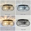 YYJLX 3 Light Flush Mount Ceiling Light Fixtures Modern Crystal