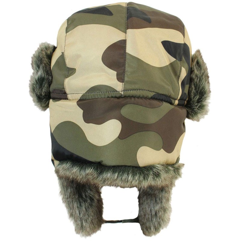 Faux Fur Camo Coloured Ushanka Style Hat (Large (58/59))