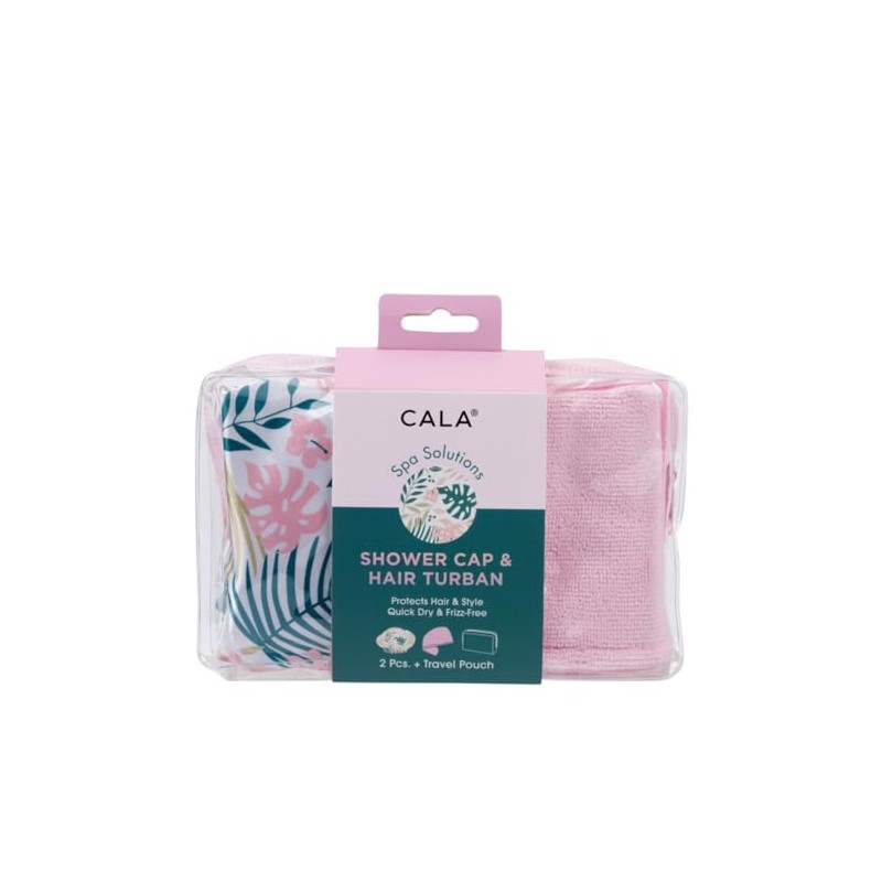 CALA - turbante + gorro de baño super absorbente (print