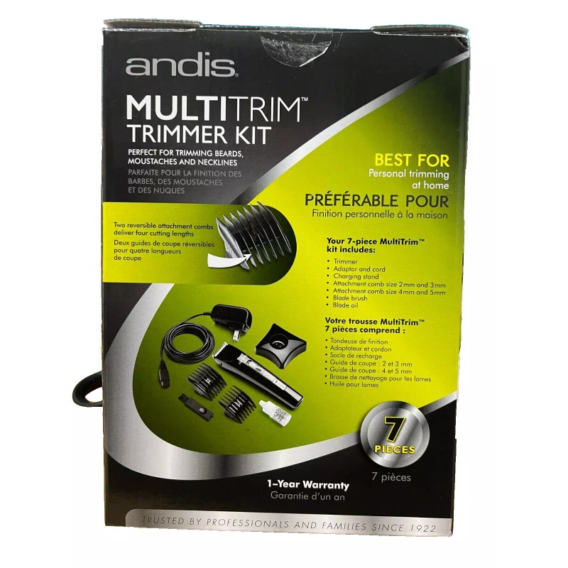 Andis CLT Cord/Cordless 7Pcs Trimmer – Operated with Powerful Oscillatory