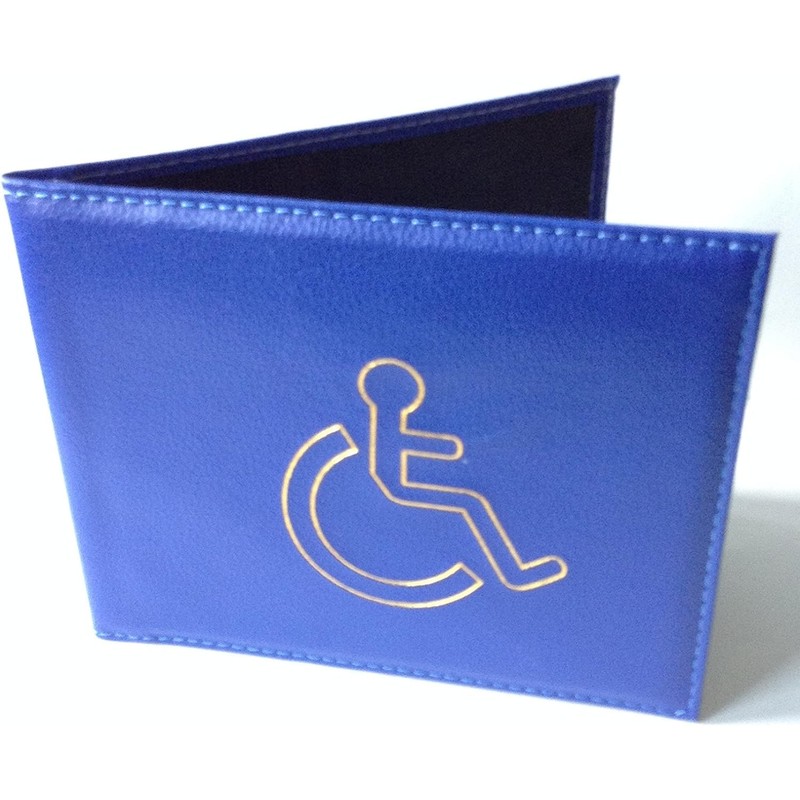 SEGOY PU Leather Disabled Badge Holder Wallet - Blue Badge
