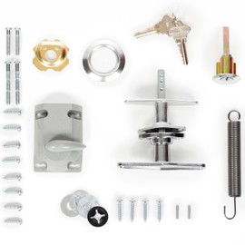 Garage Door Lock Kit, T Handle Lock Cylinder with Key, Garage Door Opener, Garage Replacement Parts