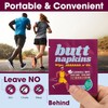 Butt Napkins - Water-Based Flushable Wipes, Individually Wrapped, For On-The-Go