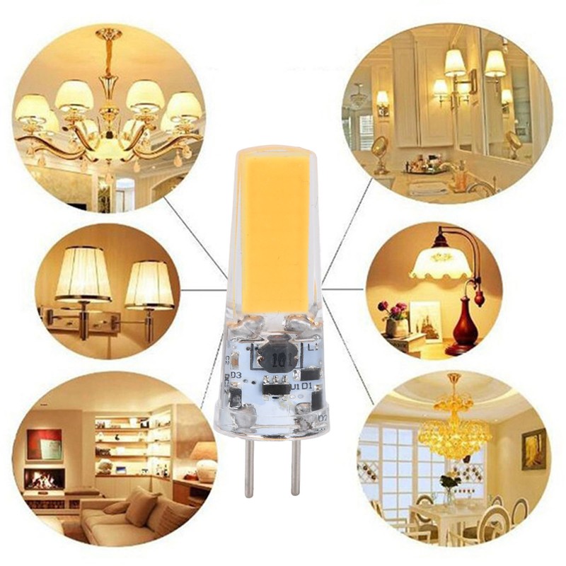 6PCS GY6.35 Bulb 5W COB Light Bulb 500lm Silicone Ceiling
