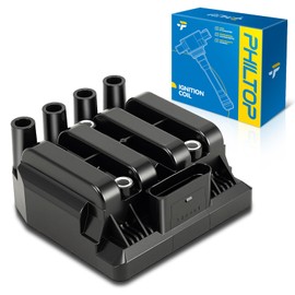 PHILTOP UF484 Ignition Coil 1 Packs Fit for 1998-2005 Beetle 2.0L, 2001-2005 Jetta 2.0L, 2001-2006 Golf 2.0L