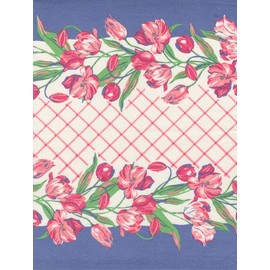 16" Classic Retro Floral Tulip Toweling, Sold by The Yard