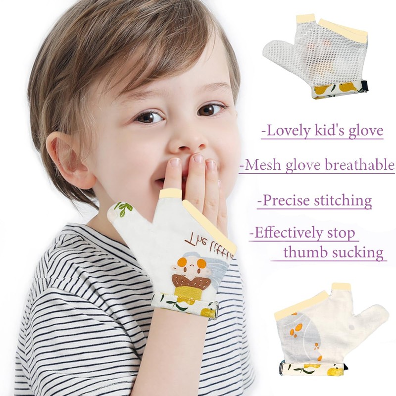 Heyshapeing Thumb Sucking Stop for Kids Chewy Gloves Stop Thumb