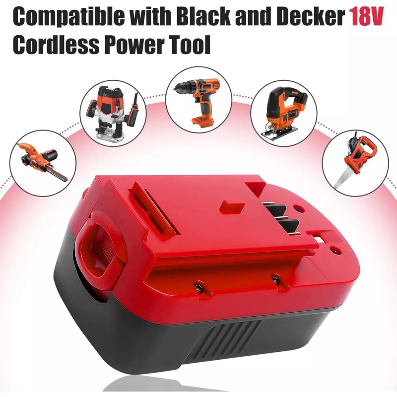 For BLACK AND DECKER 2 Pack 18V for Black and
