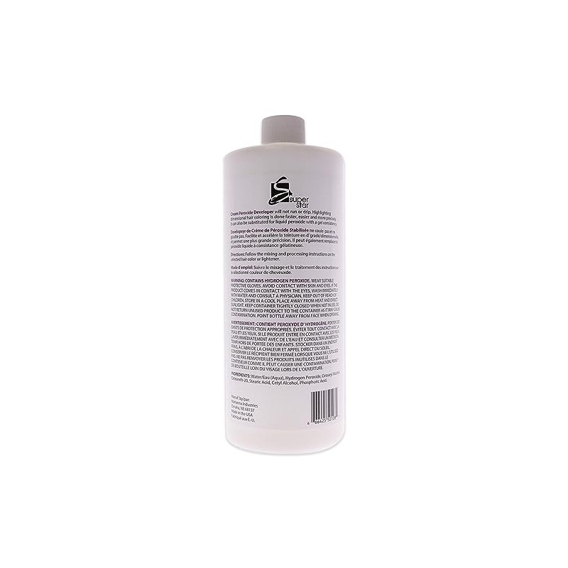 SUPER STAR 10v Cream Peroxide Developer, 32 Fluid Ounce