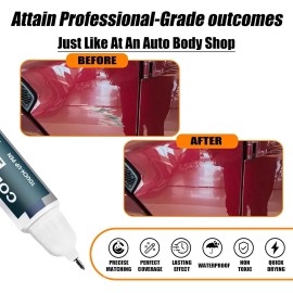 SNSIR Touch Up Paint Kit for Jeep Velvet Red Pearl PRV/NRV Car Scratch Remover Kit DIY