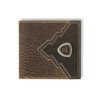 ARIAT Large Bifold Overlay Shield Wallet, Brown Rowdy