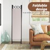 FDW 4 Panel Room Divider and Folding Portable Partition Screen,
