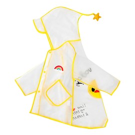 Raincoat, Poncho, Kids, Rainwear, Colorless, Cute, Rain Goods, Girls, Kindergarten, Commuting to School, Simple, Thick, Includes Storage Bag, For Outdoors, Boys, Children, Waterproof, Yellow