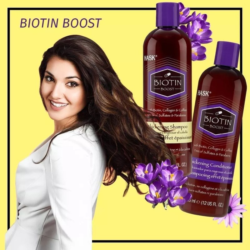 Hask Shampo + Acondicionador Fortalece Con Biotina Y Colagen