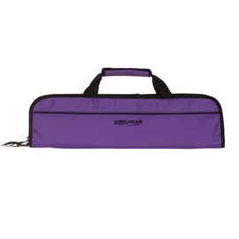 5 Pocket Padded Chef Knife Case Roll with 5 pc. Edge Guards (Purple 5 Pocket bag w/5pc. Black Edge guards)