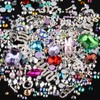editTime 3D Metal Punk Nail Charms Jewels Kit, 300pcs Alloy