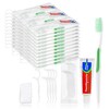 HAIFOTRVA 10 Set Disposable Toothbrushes with Toothpaste,5-in-1 Personal Care Travel