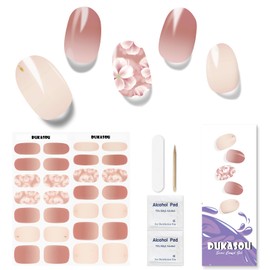 DUKASOU Gel Nail Seals, 28 Pieces Semi-cured Nail Seal, Cured Type, Removable, Gel Nails, for Hands, Refreshing Sheer, Odorless, Hand Glow, Easy Off for Women, Girls, Kids, DIY Decoration, Birthday