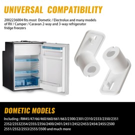 Tobaiwind Freezer Door Spring Housing Pair for Dometic, Left 2002236004, Right 2002236012, Spring Casing Compatible with Electrolux/Instamatic RV/Camper/Caravan 2 or 3-Way Refrigerator Freezer Doors