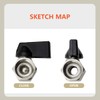 Bwintech 5 Pcs 1/4" BSP Female Nickel Plated Brass Mini