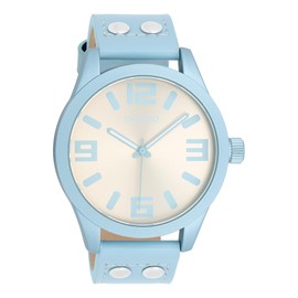 Oozoo Timepieces Women's Watch - Wrist Watch with Leather Strap | High-Quality Watch for Women - Elegant Analogue Women's Watch in Round, Light blue/sand, Strap.