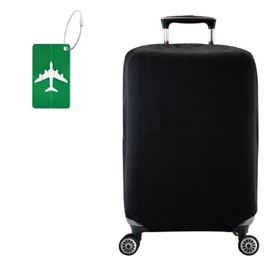 Elastic Suitcase Protective Cover, Travel Suitcase Cover, Suitcase Protection, Suitcase Cover, Travel Suitcase Protective Cover, Luggage Cover, Suitcase Cover with Luggage Tag for Trolley Suitcase, 29