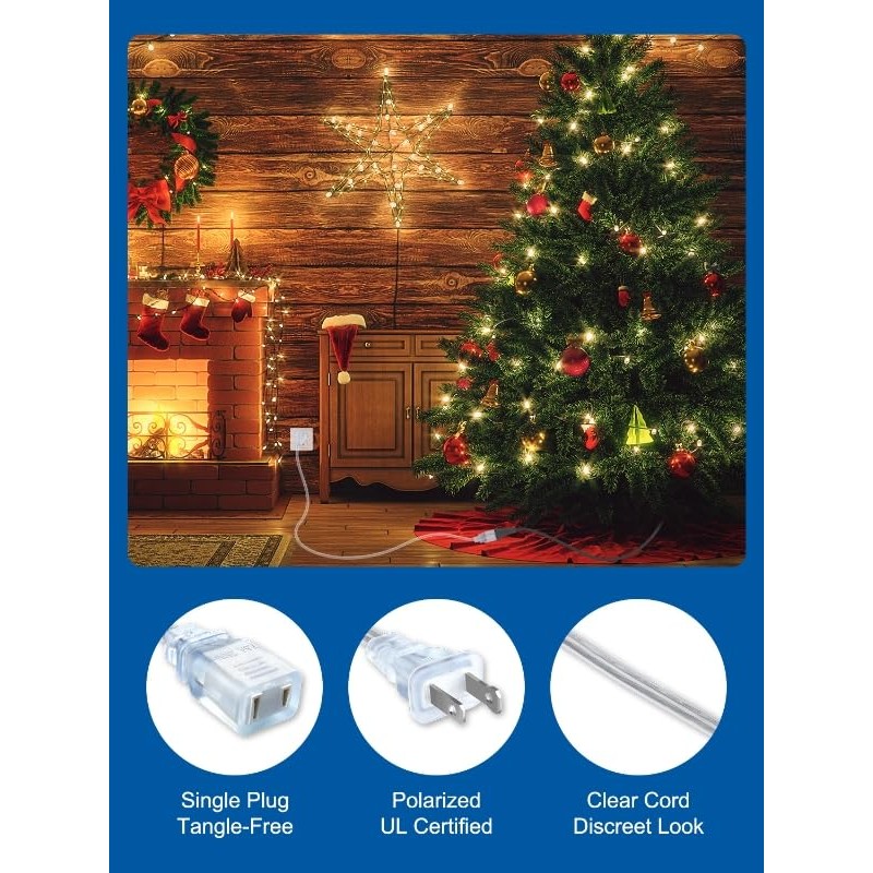 Short Clear Extension Cord 3FT, 1 Pack Single Skinny Extension