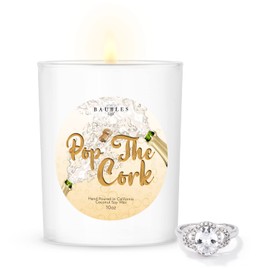 Pop The Cork Iridescent 10 oz Candle with Hidden Jewelry - 100% Soy & Coconut Blend