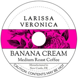 Banana Cream Medium Roast Coffee (Single Serve K-Cup Pods) (Gourmet, Naturally Flavored, Whole Coffee Beans) (12 pods, ZIN: 571208)