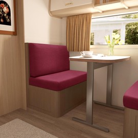 Rosygulls Stretch Rv Dinette Cushion Covers,Rv Cushion Covers Dinette Booth Seats with 1 Backrest & 1 Bench Cover,38 in Camper Cushion Covers Dinette Booth Set,Camper Cushion Table,1 Set-Wine red