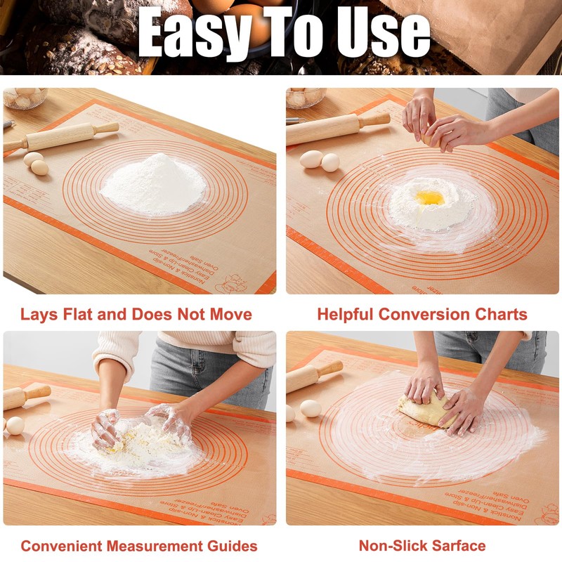 Silicone Pastry Mat 36x24 Inch Nonstick Baking Mats Extra Large
