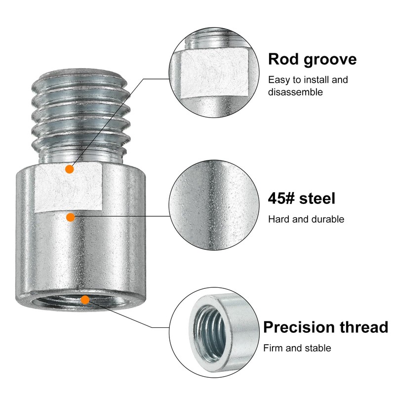 sourcing map 2pcs M14 Female to 5/8"-11 Male Adapter Polisher