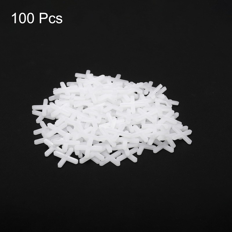 sourcing map 100pcs Tile Spacers 3mm Hard Plastic Cross Tiles